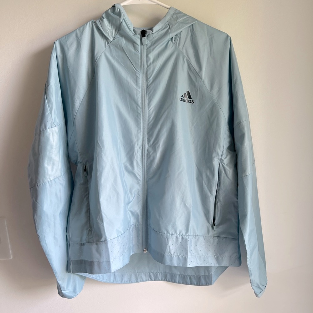 super lightweight adidas zip up hooded jacket
